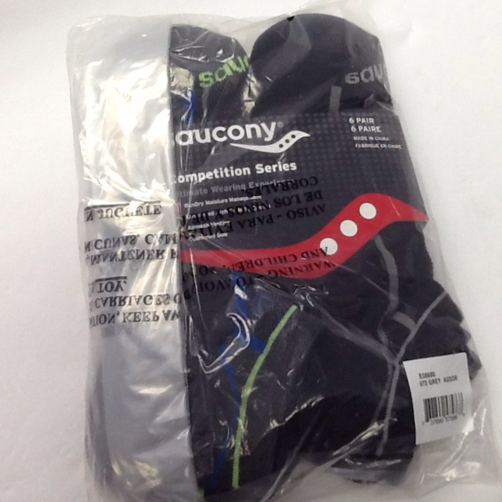 Saucony Mens Multipack No Show Socks 6pk